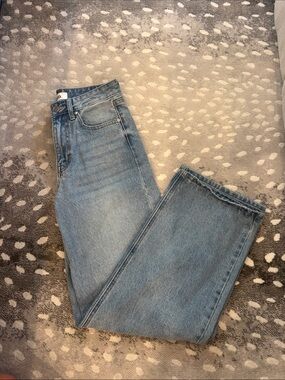 High-Rise Light Blue Wide-Leg Women's Jeans